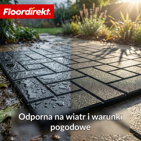 Mata amortyzująca | Paving Tile | 50x50 cm 25 mm | Płyta gumowa w optyce kostki brukowej | Taras, ogród i przestrzeń zewnętrzna