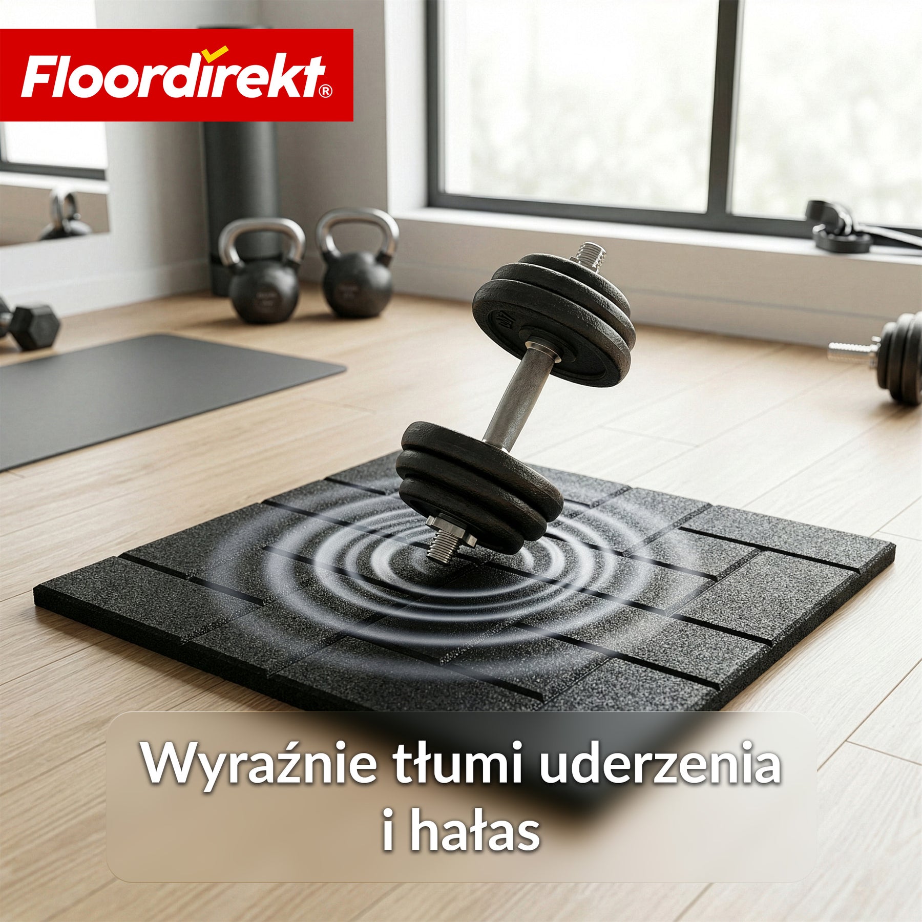 Mata amortyzująca | Paving Tile | 50x50 cm 25 mm | Płyta gumowa w optyce kostki brukowej | Taras, ogród i przestrzeń zewnętrzna