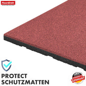 Mata zabezpieczająca przed upadkiem | Play Protect | Antypoślizgowa, wytrzymała gumowa ochrona podłogi | Różne grubości i kolory | 50 x 50 cm