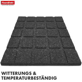 Mata zabezpieczająca przed upadkiem | Play Protect | Antypoślizgowa, wytrzymała gumowa ochrona podłogi | Różne grubości i kolory | 50 x 50 cm