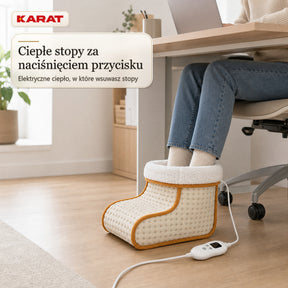 Elektryczny ogrzewacz do stóp | Fjord | 6 poziomów do 55 °C, timer & podszewka Sherpa | 4 kolory