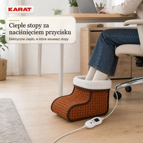 Elektryczny ogrzewacz do stóp | Fjord | 6 poziomów do 55 °C, timer & podszewka Sherpa | 4 kolory