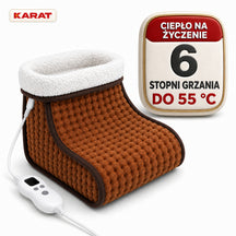 Elektryczny ogrzewacz do stóp | Fjord | 6 poziomów do 55 °C, timer & podszewka Sherpa | 4 kolory