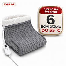 Elektryczny ogrzewacz do stóp | Fjord | 6 poziomów do 55 °C, timer & podszewka Sherpa | 4 kolory
