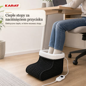 Elektryczny ogrzewacz do stóp | Fjord | 6 poziomów do 55 °C, timer & podszewka Sherpa | 4 kolory