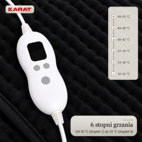 Elektryczny ogrzewacz do stóp | Fjord | 6 poziomów do 55 °C, timer & podszewka Sherpa | 4 kolory
