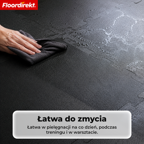 Gumowa mata zatrzaskowa | Wytrzymała mata ochronna pod sprzęt fitness i do stref roboczych | 50 x 50 cm