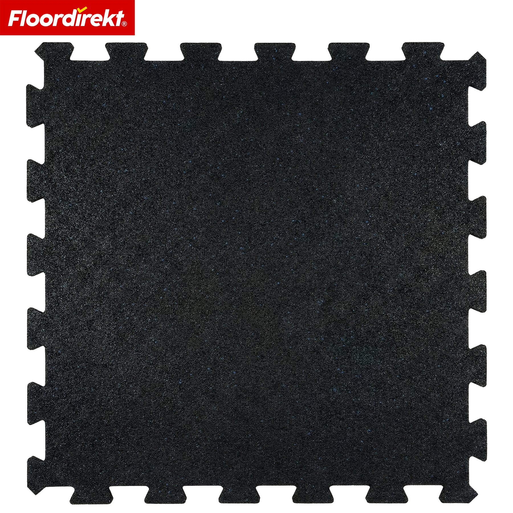 Gumowa mata zatrzaskowa | Wytrzymała mata ochronna pod sprzęt fitness i do stref roboczych | 50 x 50 cm