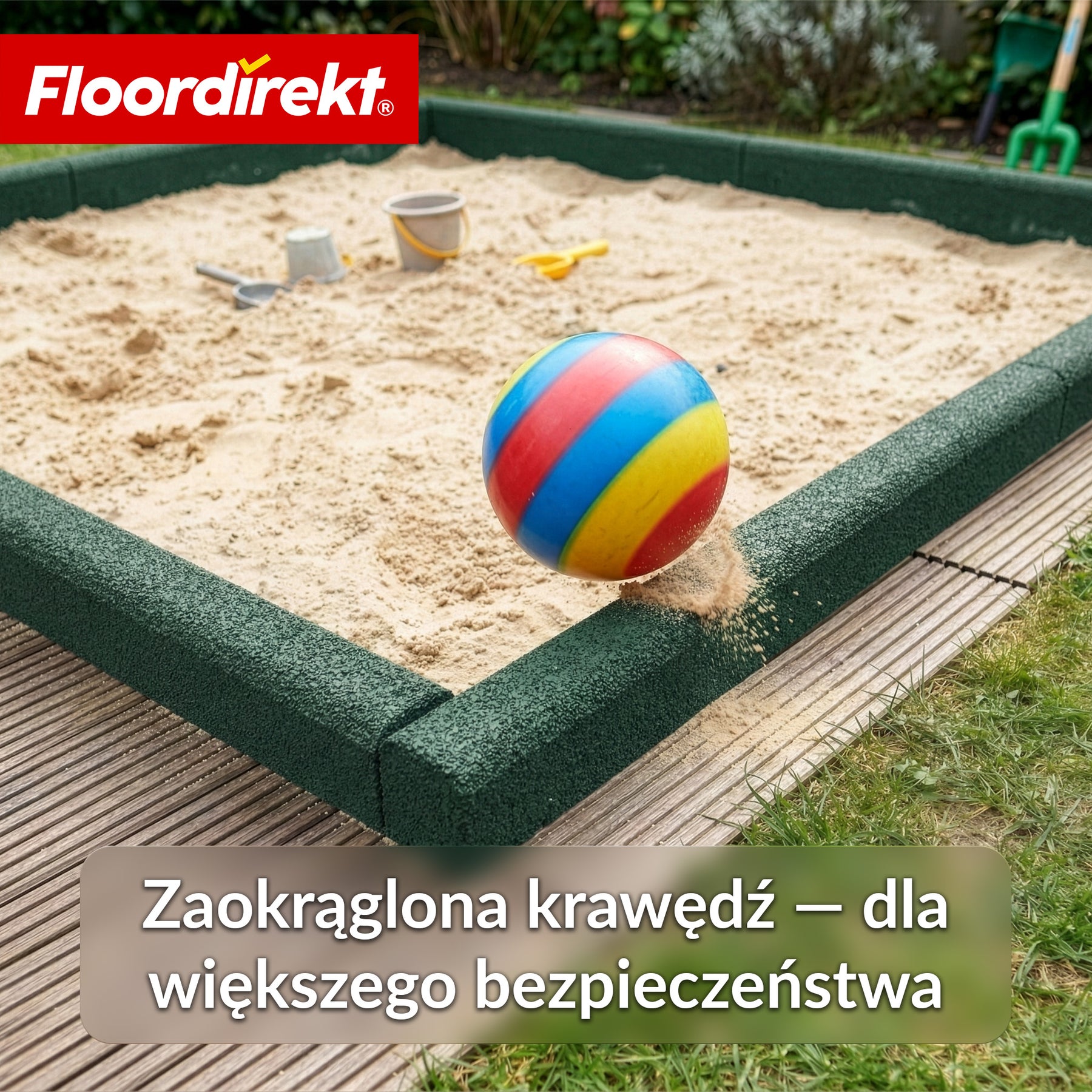 Gumowy krawężnik | Elastyczna obrzeże trawnikowe i obrzeże rabat z recyklingowanej gumy do ogrodu, ścieżek i tarasu