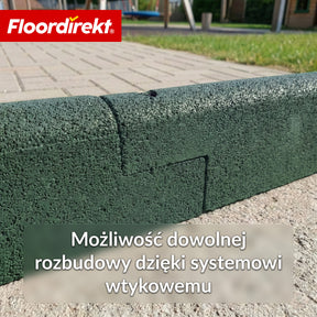 Gumowy krawężnik | Elastyczna obrzeże trawnikowe i obrzeże rabat z recyklingowanej gumy do ogrodu, ścieżek i tarasu