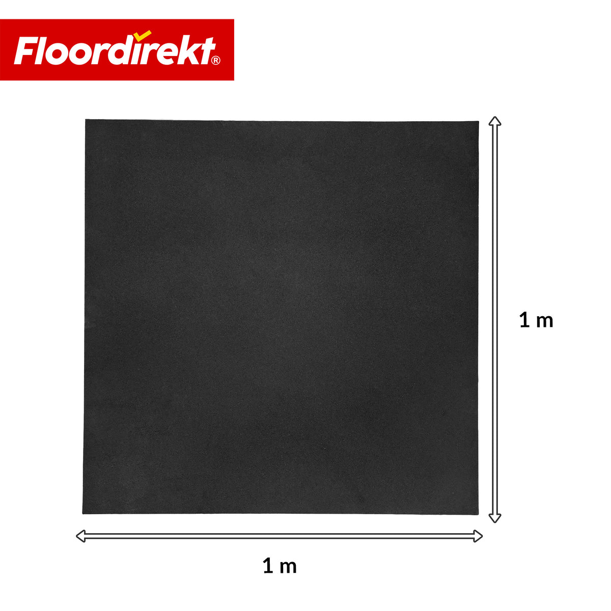 Mata ochronna na podłogę | 100 x 100 cm 10 mm | Mata gumowa pod sprzęt fitness i ciężkie urządzenia