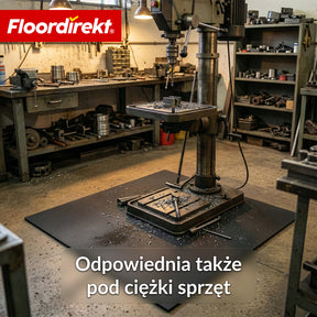 Mata ochronna na podłogę | 100 x 100 cm 10 mm | Mata gumowa pod sprzęt fitness i ciężkie urządzenia