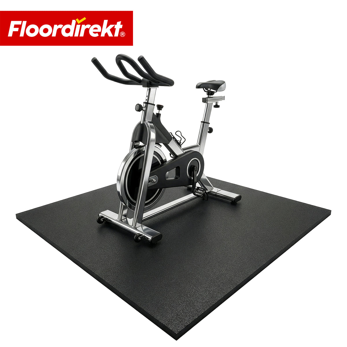 Mata ochronna na podłogę | 100 x 100 cm 10 mm | Mata gumowa pod sprzęt fitness i ciężkie urządzenia
