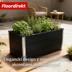 Podwyższona grządka WPC | Paros | Antracyt | Odporna na warunki atmosferyczne & trwała | Do ogrodu i na taras | Różne rozmiary