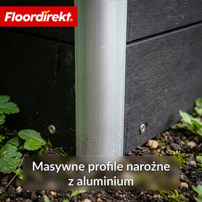 Podwyższona grządka WPC | Paros | Antracyt | Odporna na warunki atmosferyczne & trwała | Do ogrodu i na taras | Różne rozmiary