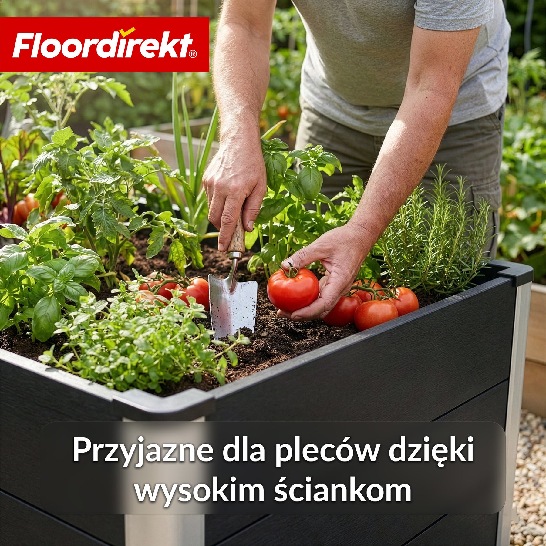 Podwyższona grządka WPC | Paros | Antracyt | Odporna na warunki atmosferyczne & trwała | Do ogrodu i na taras | Różne rozmiary