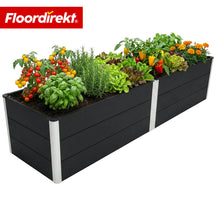 Podwyższona grządka WPC | Paros | Antracyt | Odporna na warunki atmosferyczne & trwała | Do ogrodu i na taras | Różne rozmiary