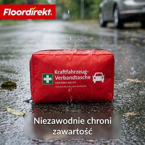 Apteczka samochodowa DIN 13164:2022 | Zestaw pierwszej pomocy do samochodu osobowego | Apteczka do auta zgodna z obowiązkowym wyposażeniem pojazdu
