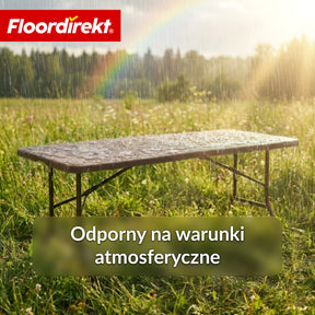 Stół ogrodowy | Miyako | Odporny na warunki atmosferyczne stół składany 183×75 cm | Składany z uchwytem do przenoszenia do ogrodu, na taras i eventy