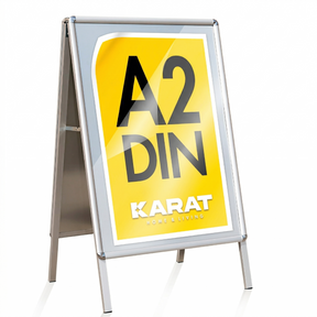 Potykacz reklamowy | DIN A1 & A2 | Dwustronny stojak reklamowy z aluminium