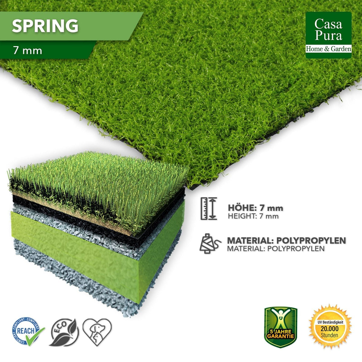 ✂ Wykładzina z trawy | Spring | W różnych kolorach i szerokościach |  Idealny na balkony i tarasy