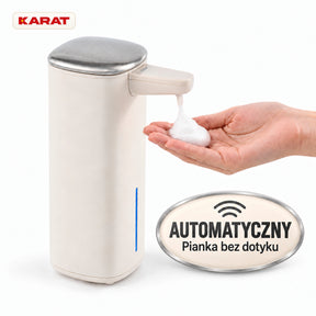 Automatyczny dozownik mydła w pianie | Liora | Bezdotykowy dozownik z czujnikiem, akumulatorem USB-C i stalą nierdzewną | 250 ml