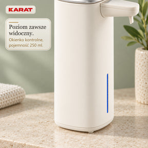 Automatyczny dozownik mydła w pianie | Liora | Bezdotykowy dozownik z czujnikiem, akumulatorem USB-C i stalą nierdzewną | 250 ml