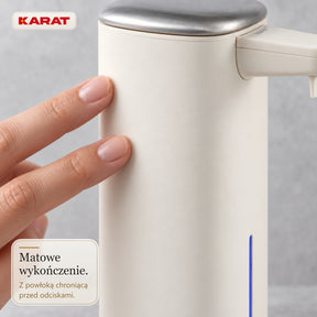 Automatyczny dozownik mydła w pianie | Liora | Bezdotykowy dozownik z czujnikiem, akumulatorem USB-C i stalą nierdzewną | 250 ml