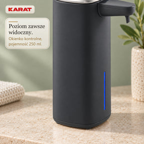 Automatyczny dozownik mydła w pianie | Liora | Bezdotykowy dozownik z czujnikiem, akumulatorem USB-C i stalą nierdzewną | 250 ml
