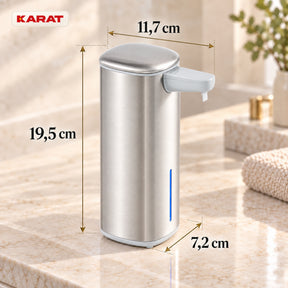 Automatyczny dozownik mydła w pianie | Liora | Bezdotykowy dozownik z czujnikiem, akumulatorem USB-C i stalą nierdzewną | 250 ml