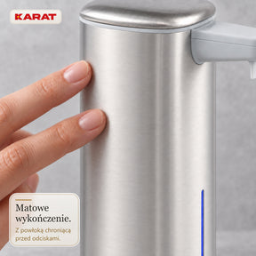 Automatyczny dozownik mydła w pianie | Liora | Bezdotykowy dozownik z czujnikiem, akumulatorem USB-C i stalą nierdzewną | 250 ml