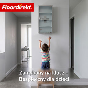 Szafka na leki | Allen | Zamykana szafka medyczna ze stali nierdzewnej lub biała malowana proszkowo | Szafka na leki z drzwiczkami szklanymi