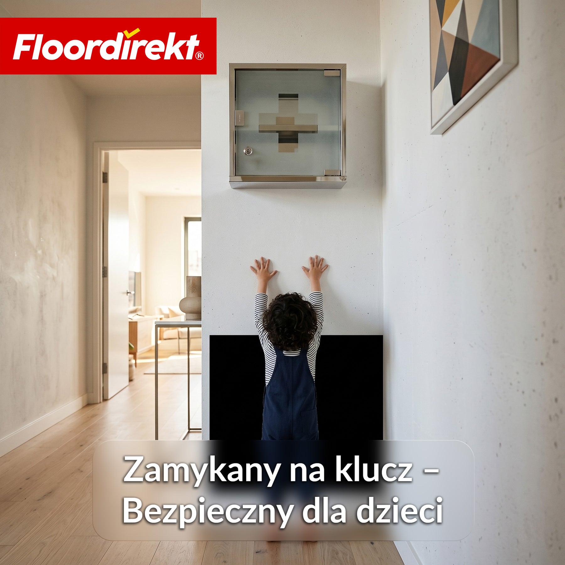 Szafka na leki | Allen | Zamykana szafka medyczna ze stali nierdzewnej lub biała malowana proszkowo | Szafka na leki z drzwiczkami szklanymi