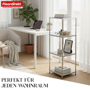 Regał metalowy | Concept Epure MK-005 | 4-poziomowy regał z otwartymi półkami | Dostępny w kilku kolorach