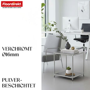 Regał metalowy | Concept Epure MK-012 | Otwarty regał pomocniczy i do przechowywania z 2 półkami | Dostępny w kilku kolorach