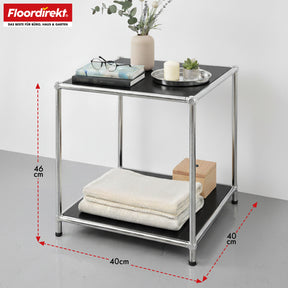 Regał metalowy | Concept Epure MK-012 | Otwarty regał pomocniczy i do przechowywania z 2 półkami | Dostępny w kilku kolorach