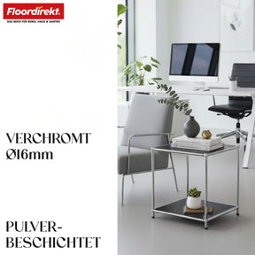 Regał metalowy | Concept Epure MK-012 | Otwarty regał pomocniczy i do przechowywania z 2 półkami | Dostępny w kilku kolorach