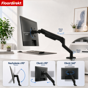 A1_Czarny - Stojak na 1 monitor