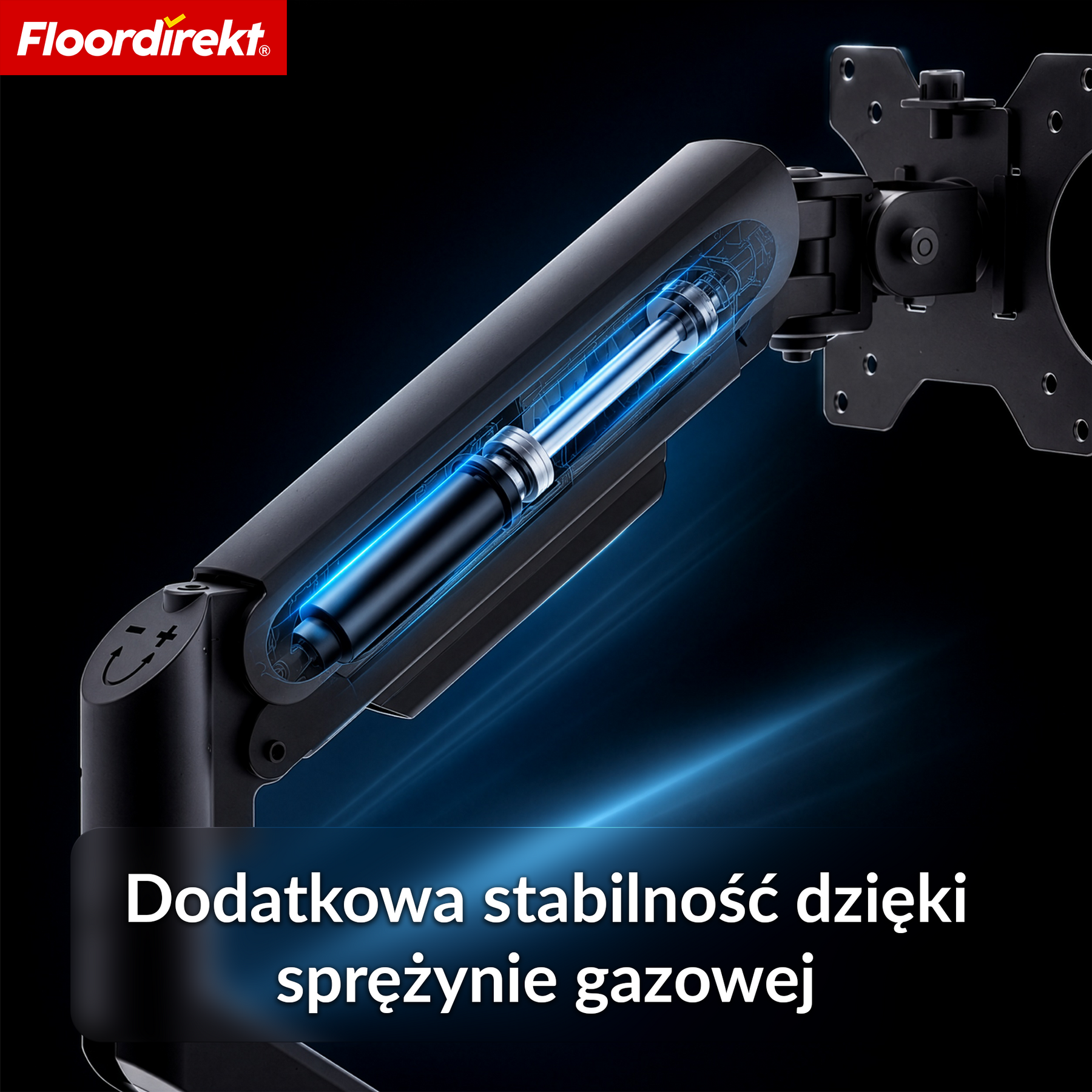 A2_Czarny - Stojak na 1 monitor