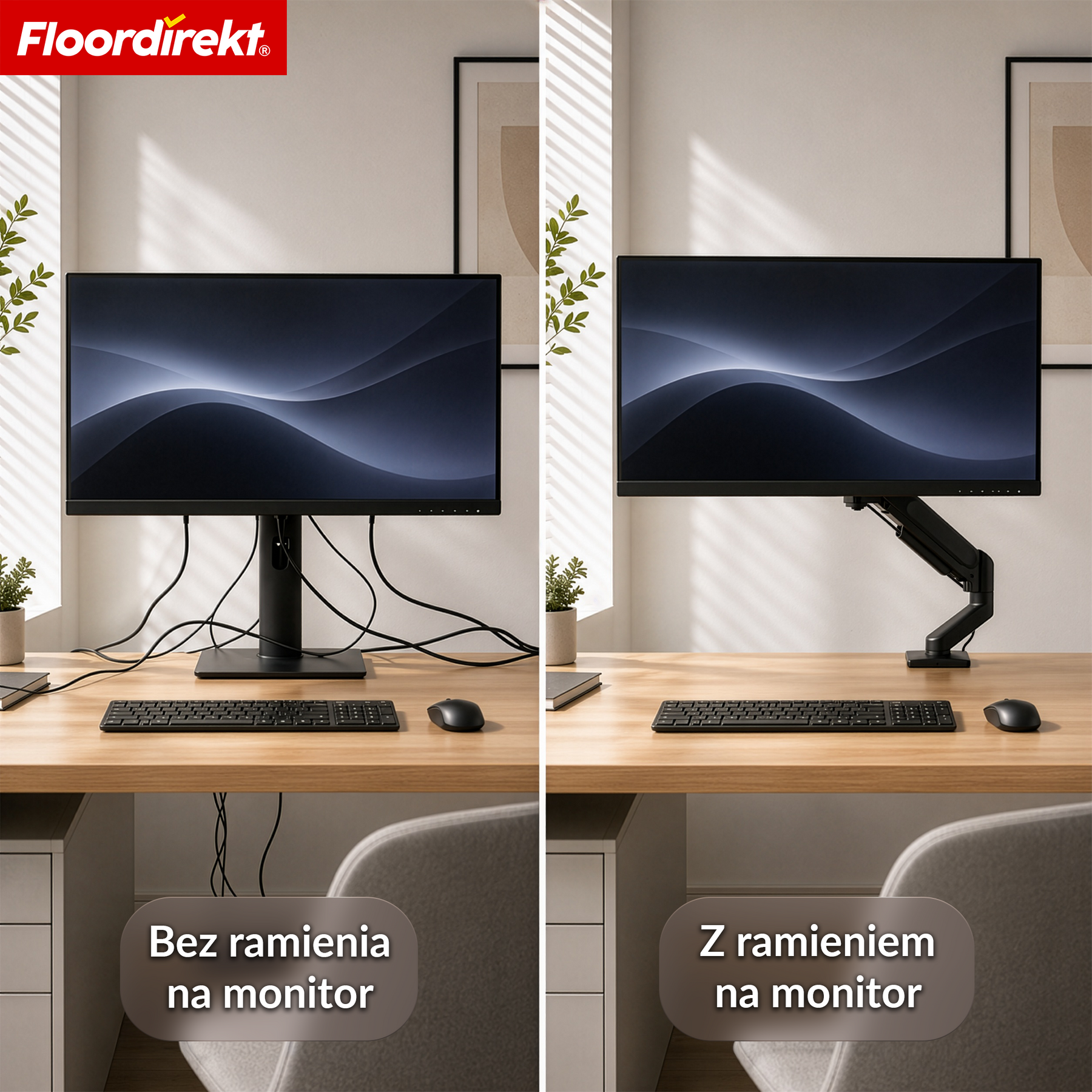 T1_Czarny - Stojak na 1 monitor