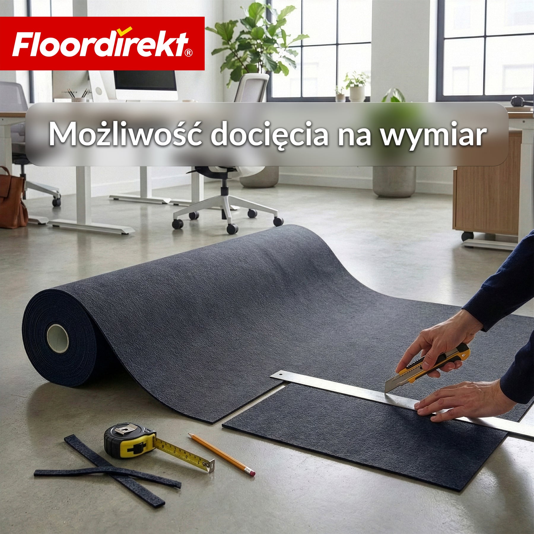 Wykładzina igłowana | Malta | 2 m szerokości na wymiar | z podkładem piankowym do domu i biura