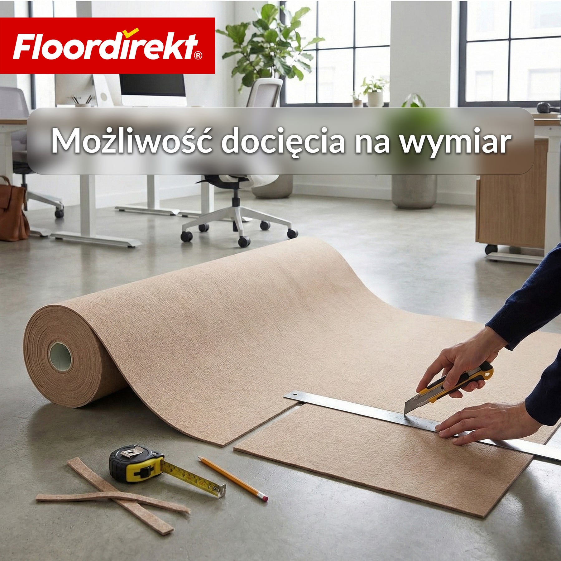 Wykładzina igłowana | Malta | 2 m szerokości na wymiar | z podkładem piankowym do domu i biura