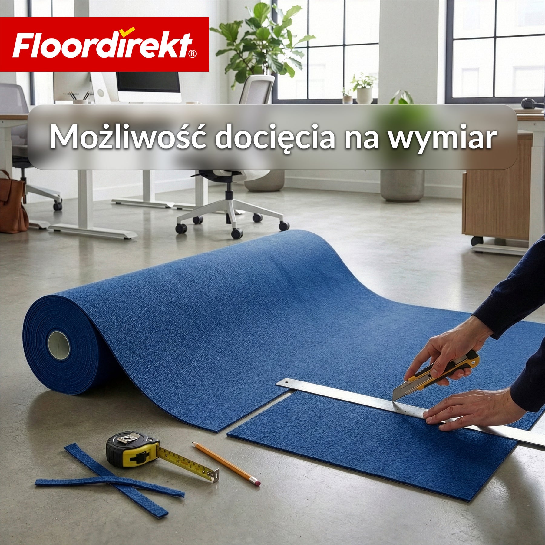 Wykładzina igłowana | Malta | 2 m szerokości na wymiar | z podkładem piankowym do domu i biura