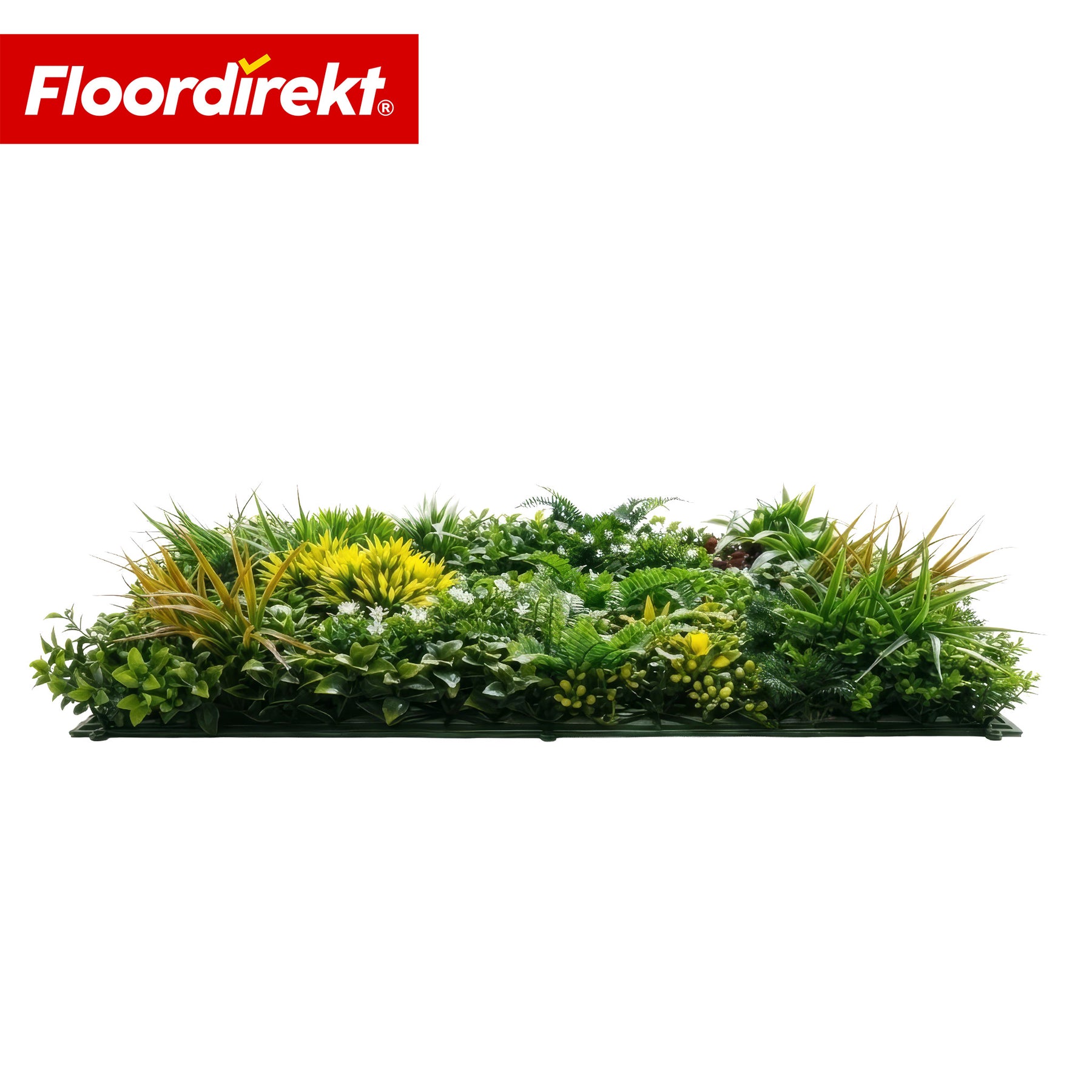 Ścianka roślinna | Spring Garden | Naturalny, bezobsługowy panel roślinny | Odporna na słońce i rozszerzalna dzięki systemowi klik | 100 × 100 cm