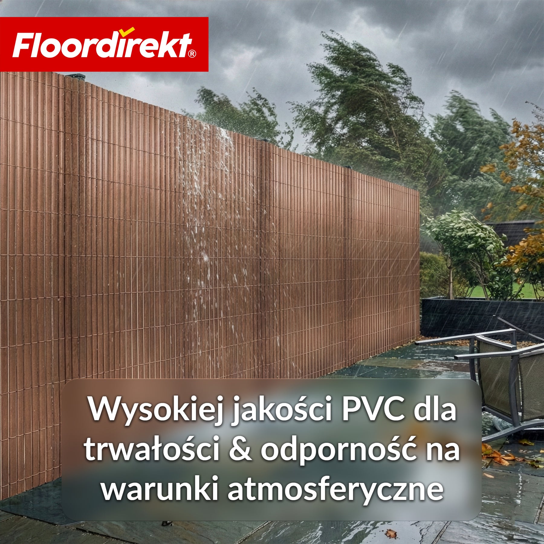 Ogrodzenie osłonowe z PVC | Odporne na warunki atmosferyczne i promieniowanie UV | Osłona na balkon i do ogrodu | 4 kolory | Różne rozmiary