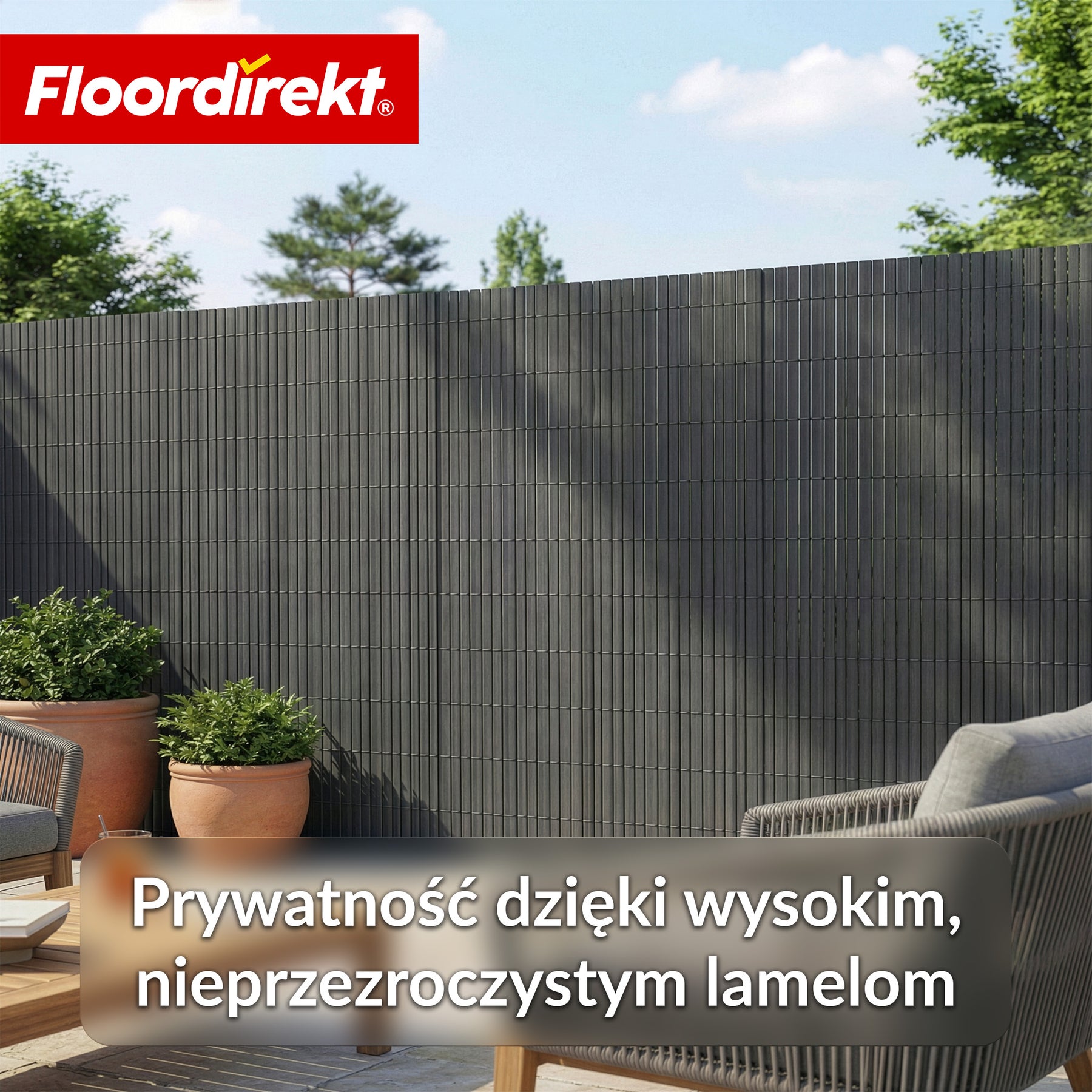 Ogrodzenie osłonowe z PVC | Odporne na warunki atmosferyczne i promieniowanie UV | Osłona na balkon i do ogrodu | 4 kolory | Różne rozmiary