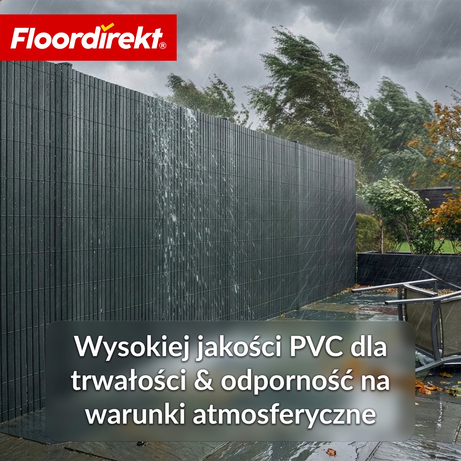 Ogrodzenie osłonowe z PVC | Odporne na warunki atmosferyczne i promieniowanie UV | Osłona na balkon i do ogrodu | 4 kolory | Różne rozmiary