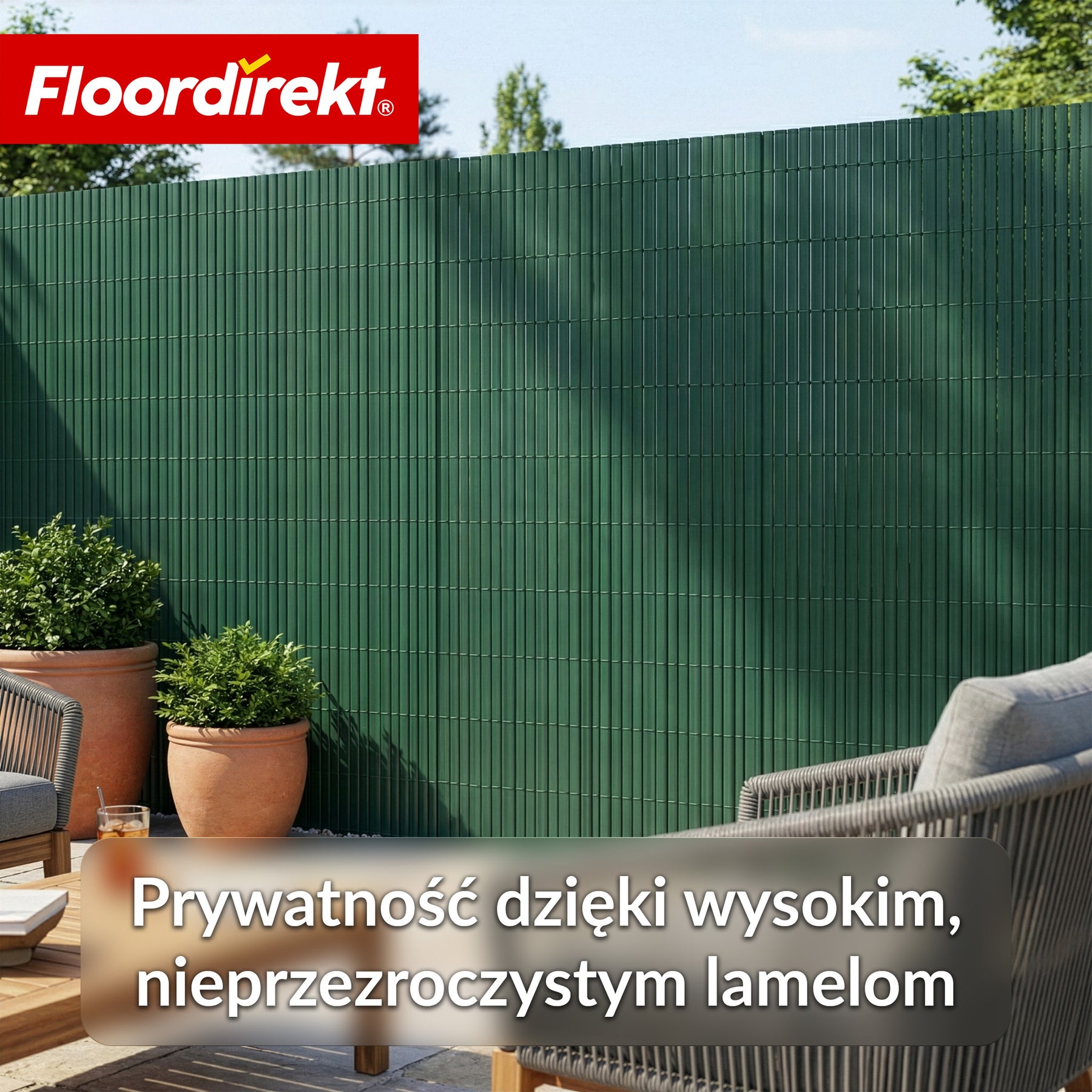 Ogrodzenie osłonowe z PVC | Odporne na warunki atmosferyczne i promieniowanie UV | Osłona na balkon i do ogrodu | 4 kolory | Różne rozmiary