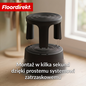 Stołek na kółkach | Plastikowy podest (stopień słonia) | antypoślizgowy i certyfikat TÜV