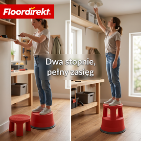 Stołek na kółkach | Plastikowy podest (stopień słonia) | antypoślizgowy i certyfikat TÜV